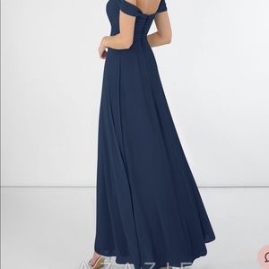 Azazie Kaitlynn in Dark Navy SIZE 6 hemmed 2 inches